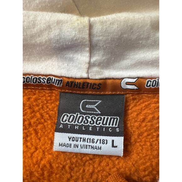 Texas Longhorns Hoodie Youth L Colosseum Athletics Burnt Orange Fleece Zip Up - Picture 7 of 8